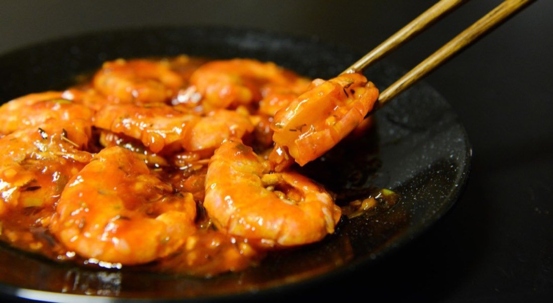 Gamberi saltati al wok