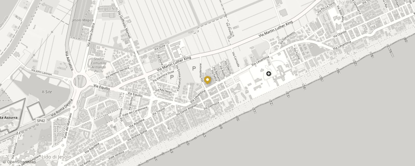 Mappa: Piazza Milano 34, 30016 Lido di Jesolo (VE)